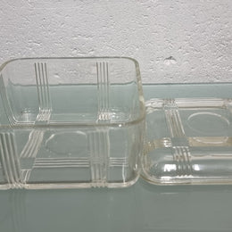 Art Deco Glass Butter Dish/Container