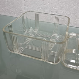 Art Deco Glass Butter Dish/Container