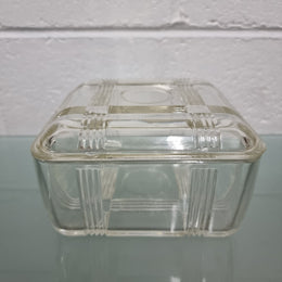 Art Deco Glass Butter Dish/Container