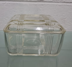 Art Deco Glass Butter Dish/Container | Antique & Vintage | Moonee Ponds Antiques | Australia Wide Delivery