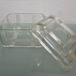 Art Deco Glass Butter Dish/Container