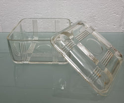 Art Deco Glass Butter Dish/Container | Antique & Vintage | Moonee Ponds Antiques | Australia Wide Delivery