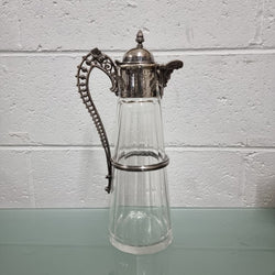 Edwardian Silver Plated & Cut Glass Claret Jug | Antique & Vintage | Moonee Ponds Antiques | Australia Wide Delivery