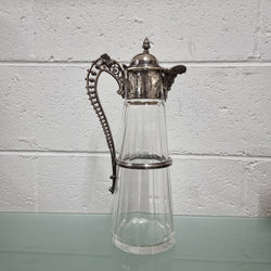Edwardian Silver Plated & Cut Glass Claret Jug | Antique & Vintage | Moonee Ponds Antiques | Australia Wide Delivery