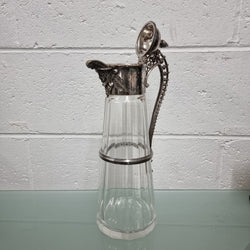 Edwardian Silver Plated & Cut Glass Claret Jug | Antique & Vintage | Moonee Ponds Antiques | Australia Wide Delivery