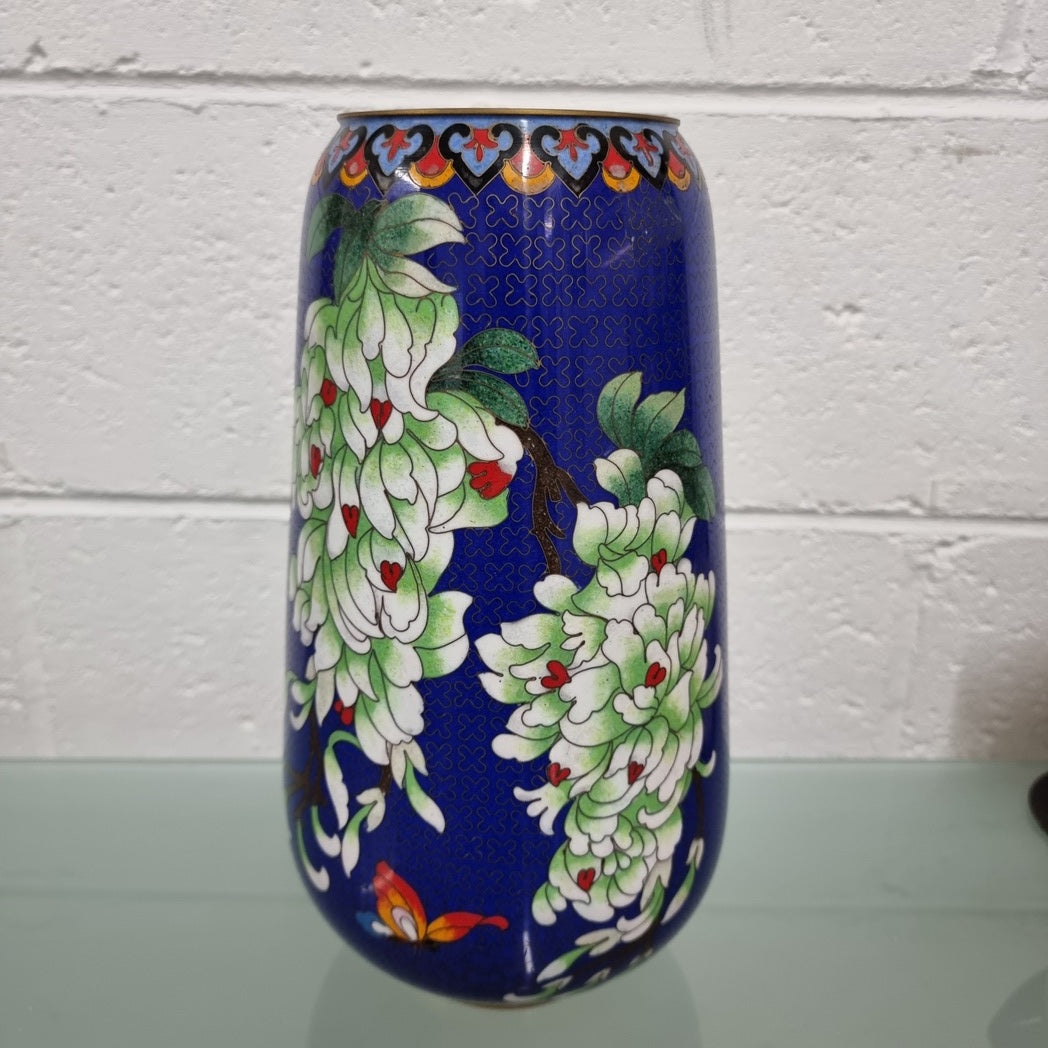 Antique Cloisonné Floral Vase