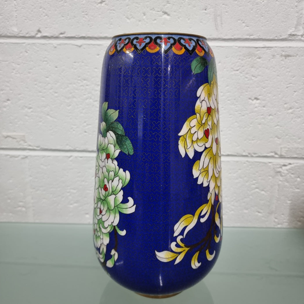 Antique Cloisonné Floral Vase