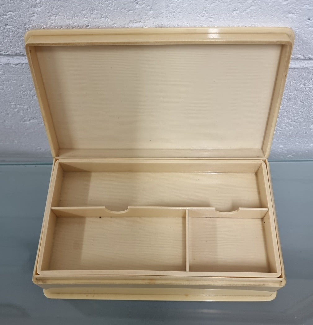 Yellow Xylonite Jewellery Box