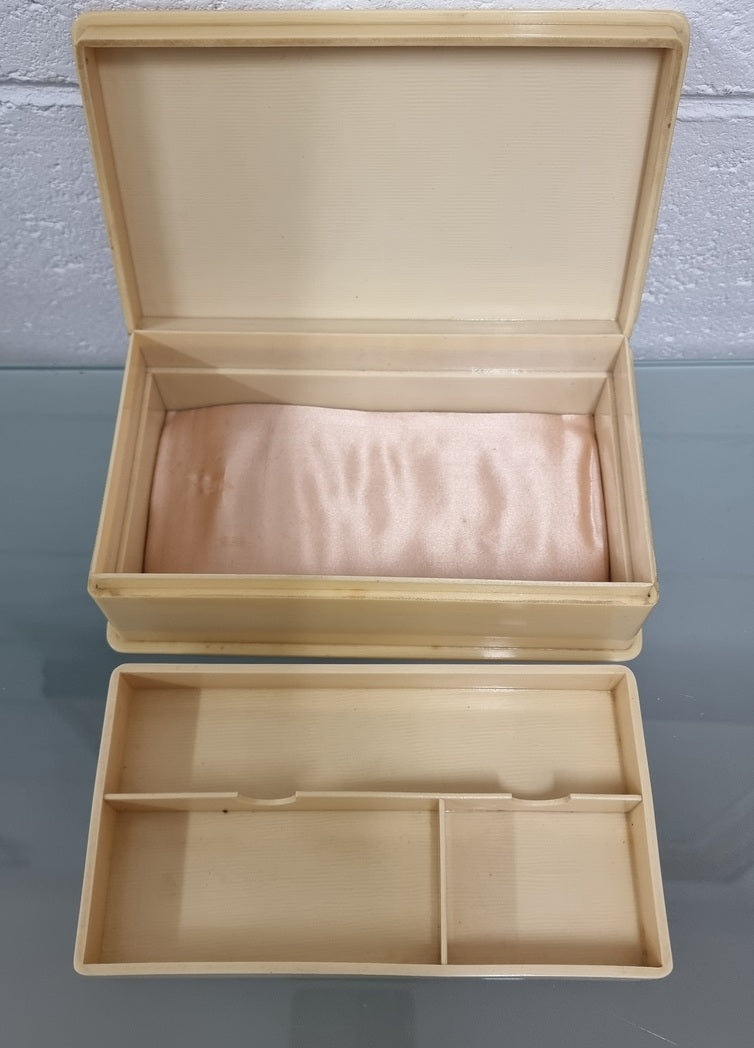 Yellow Xylonite Jewellery Box | Antique & Vintage | Moonee Ponds Antiques | Australia Wide Delivery