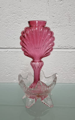 Victorian Ruby & Clear Glass Vase | Antique & Vintage | Moonee Ponds Antiques | Australia Wide Delivery