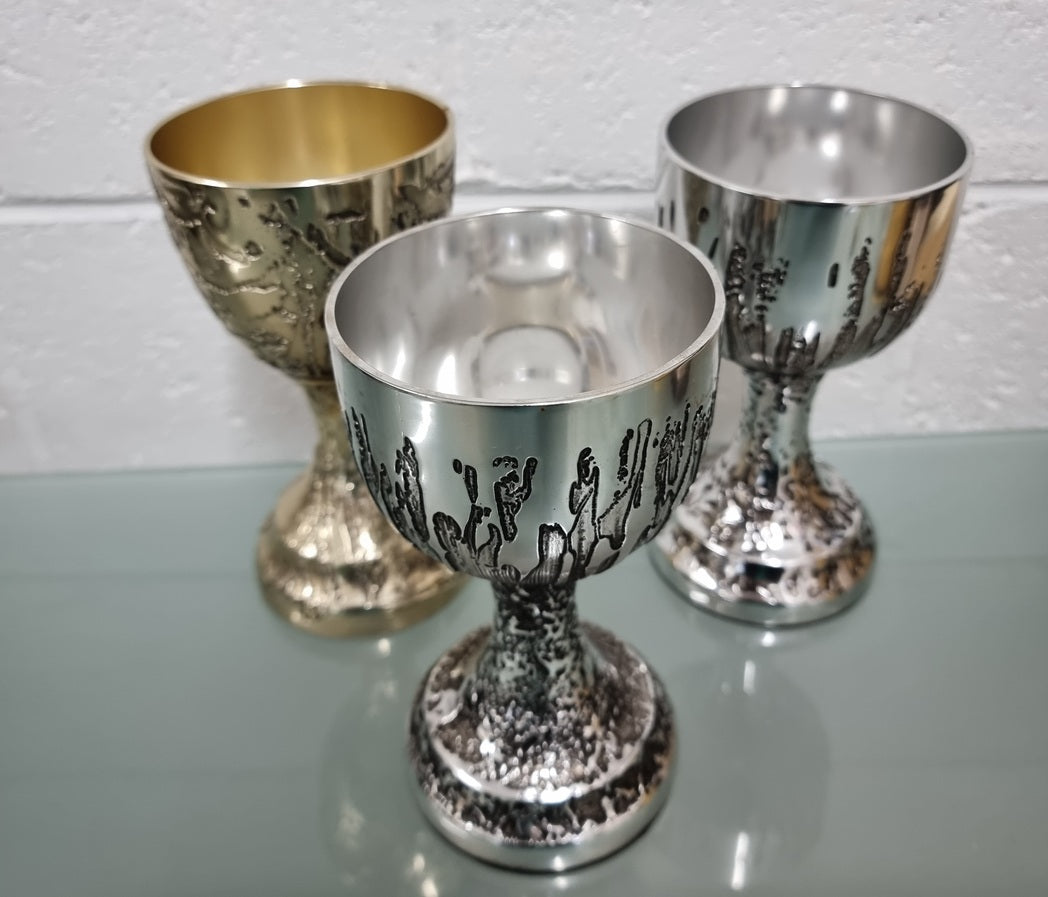 3 Vintage Mid Century Modern Don Sheil Goblets