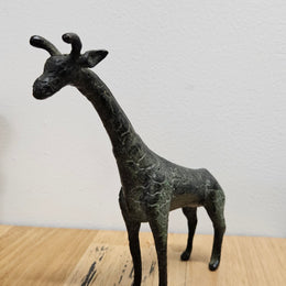 Vintage Kenyan Bronze Giraffe Figure