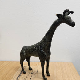 Vintage Kenyan Bronze Giraffe Figure