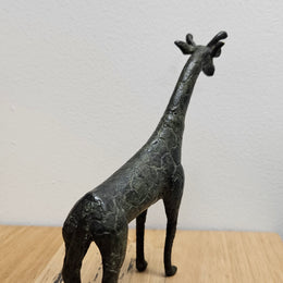 Vintage Kenyan Bronze Giraffe Figure