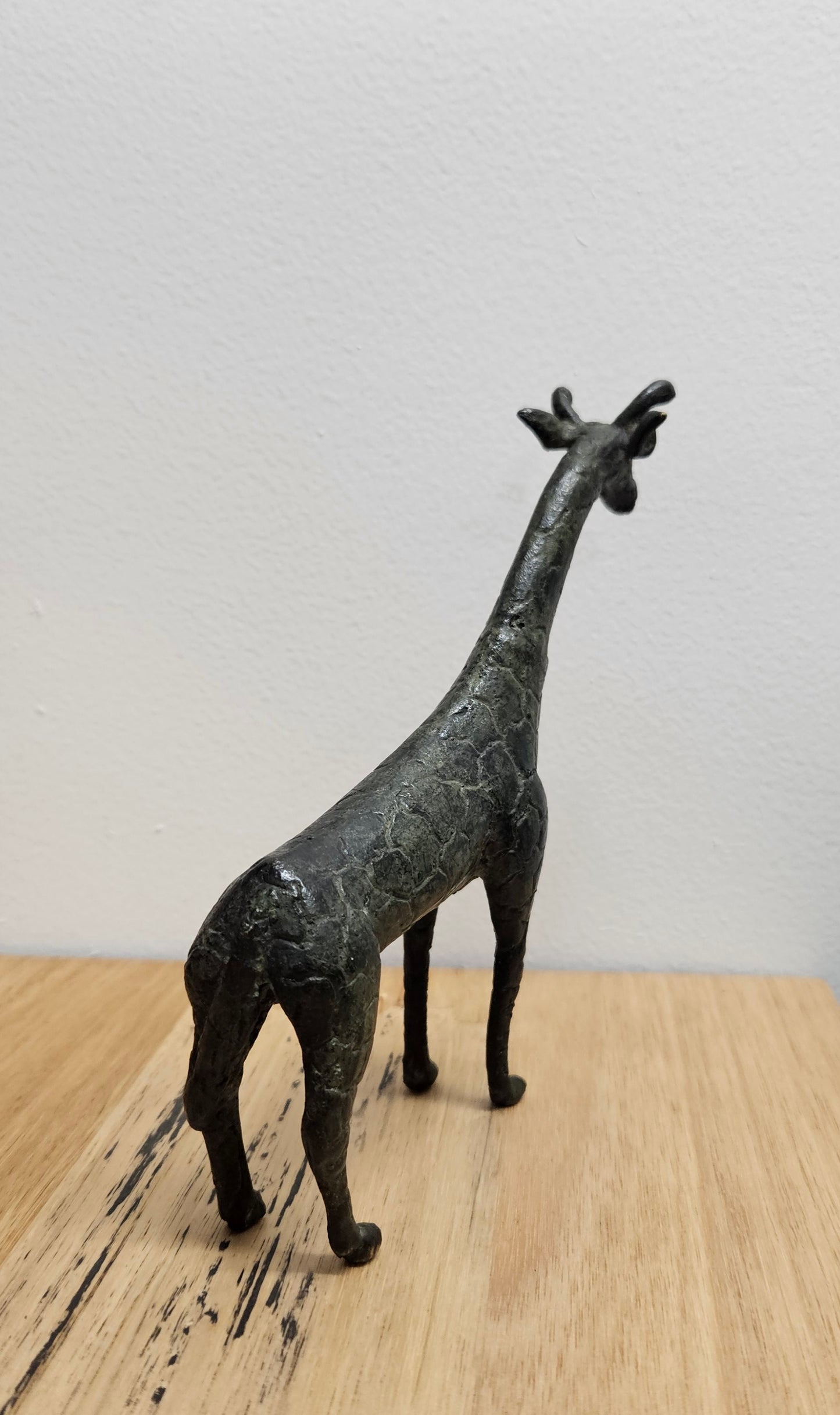 Vintage Kenyan Bronze Giraffe Figure