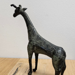 Vintage Kenyan Bronze Giraffe Figure