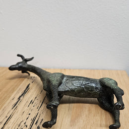 Vintage Kenyan Bronze Giraffe Figure