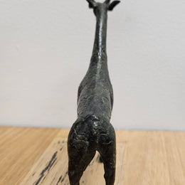 Vintage Kenyan Bronze Giraffe Figure