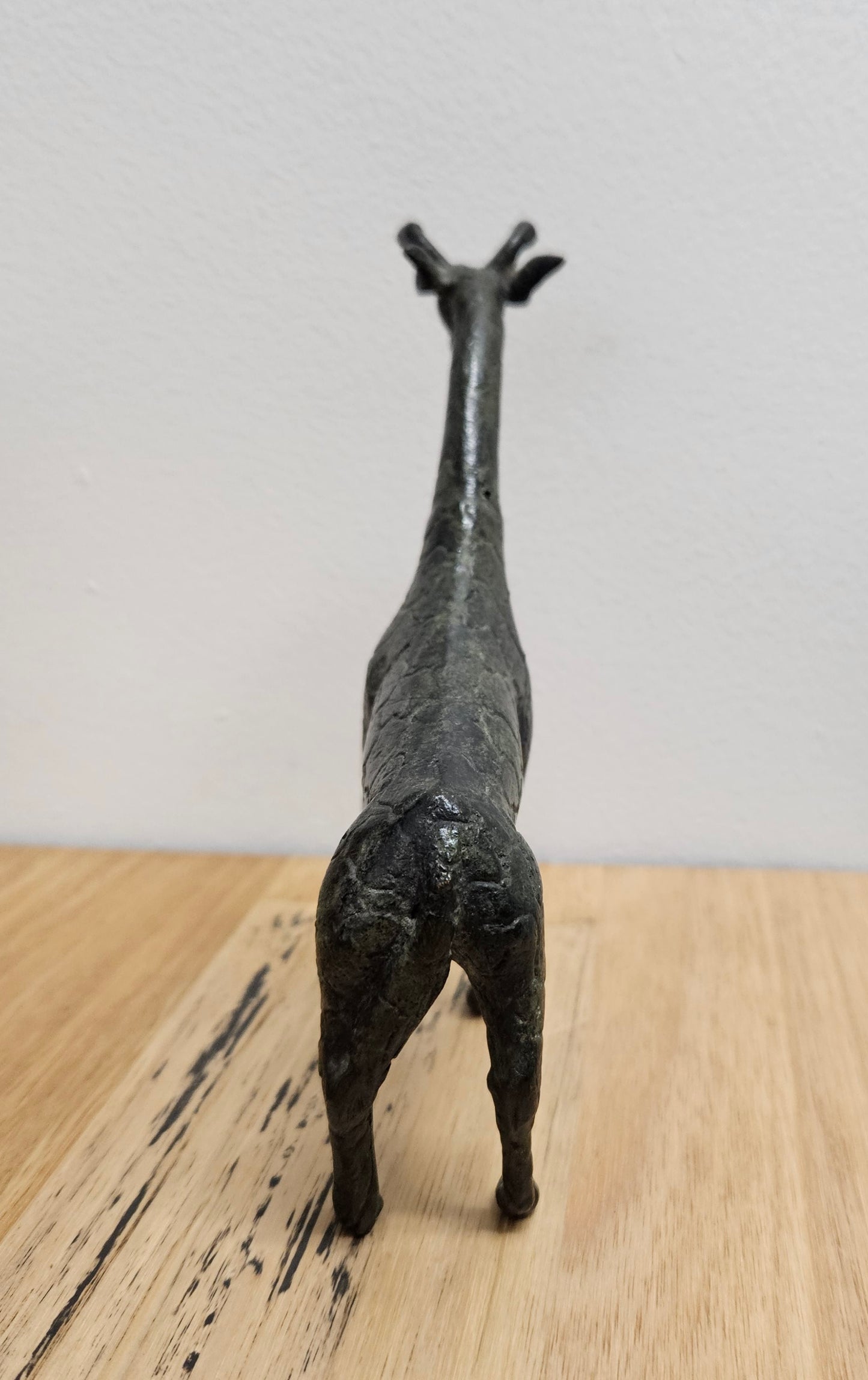 Vintage Kenyan Bronze Giraffe Figure