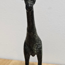 Vintage Kenyan Bronze Giraffe Figure