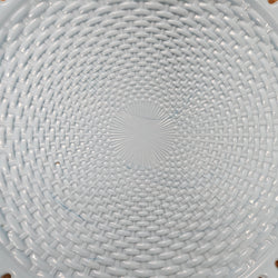 Victorian Sowerby Milk Glass Basket Weave Plate | Antique & Vintage | Moonee Ponds Antiques | Australia Wide Delivery