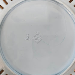 Victorian Sowerby Milk Glass Basket Weave Plate | Antique & Vintage | Moonee Ponds Antiques | Australia Wide Delivery