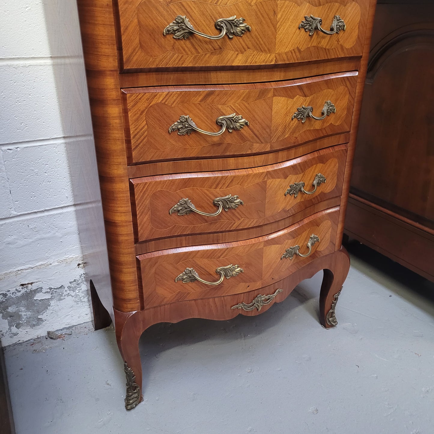 Louis XV Style Semainier With Marquetry Inlay