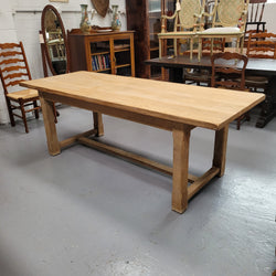 Raw Solid Oak French Farmhouse Dining Table | Antique & Vintage | Moonee Ponds Antiques | Australia Wide Delivery