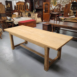 Raw Solid Oak French Farmhouse Dining Table | Antique & Vintage | Moonee Ponds Antiques | Australia Wide Delivery