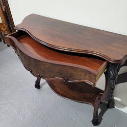 French 19th Century Rosewood Console Table With Drawer