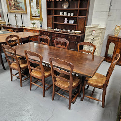 French Dark Oak Stretcher Base Dining Table | Antique & Vintage | Moonee Ponds Antiques | Australia Wide Delivery