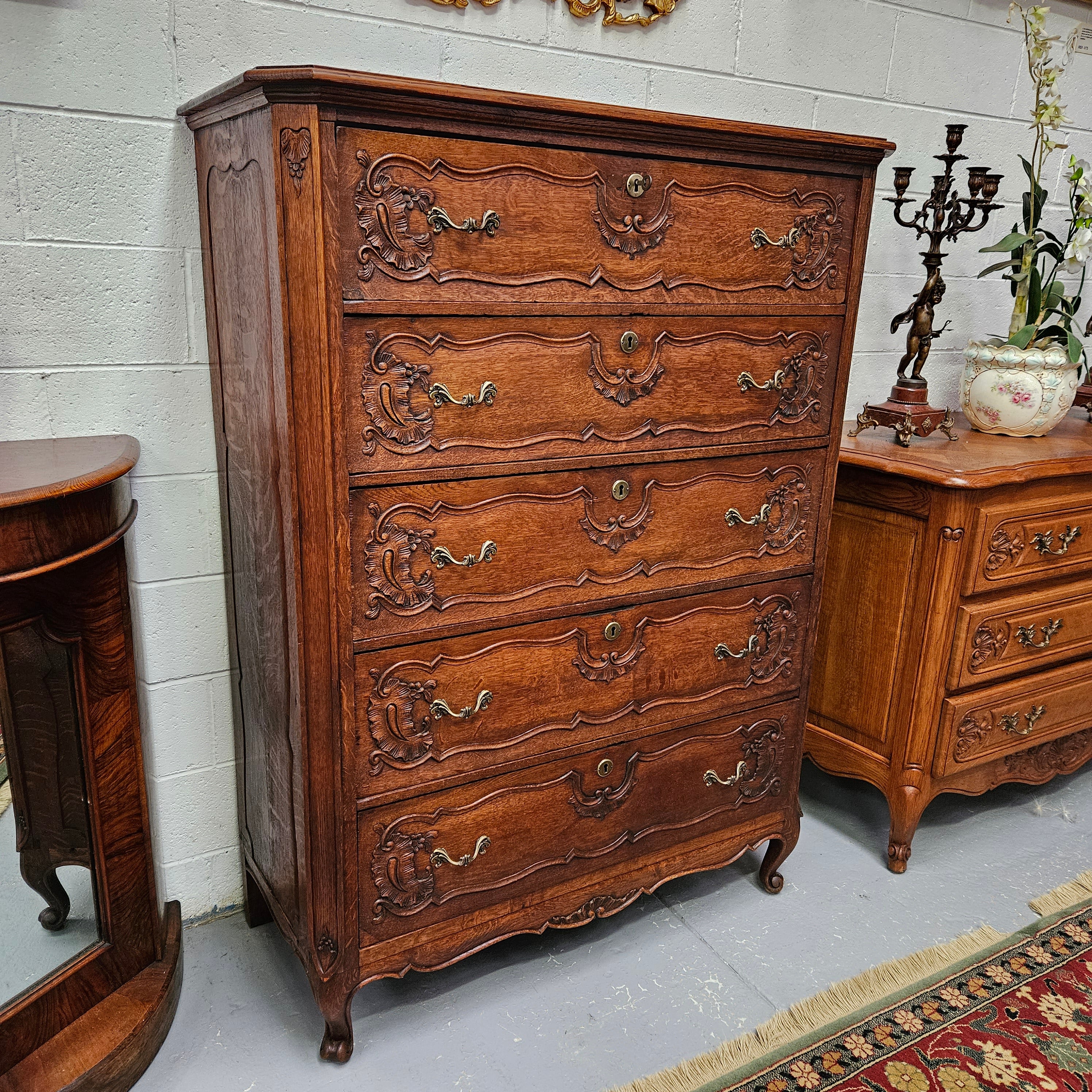 French Provincial Oak Chest Of Drawers | Antique & Vintage | Moonee Ponds Antiques | Australia Wide Delivery
