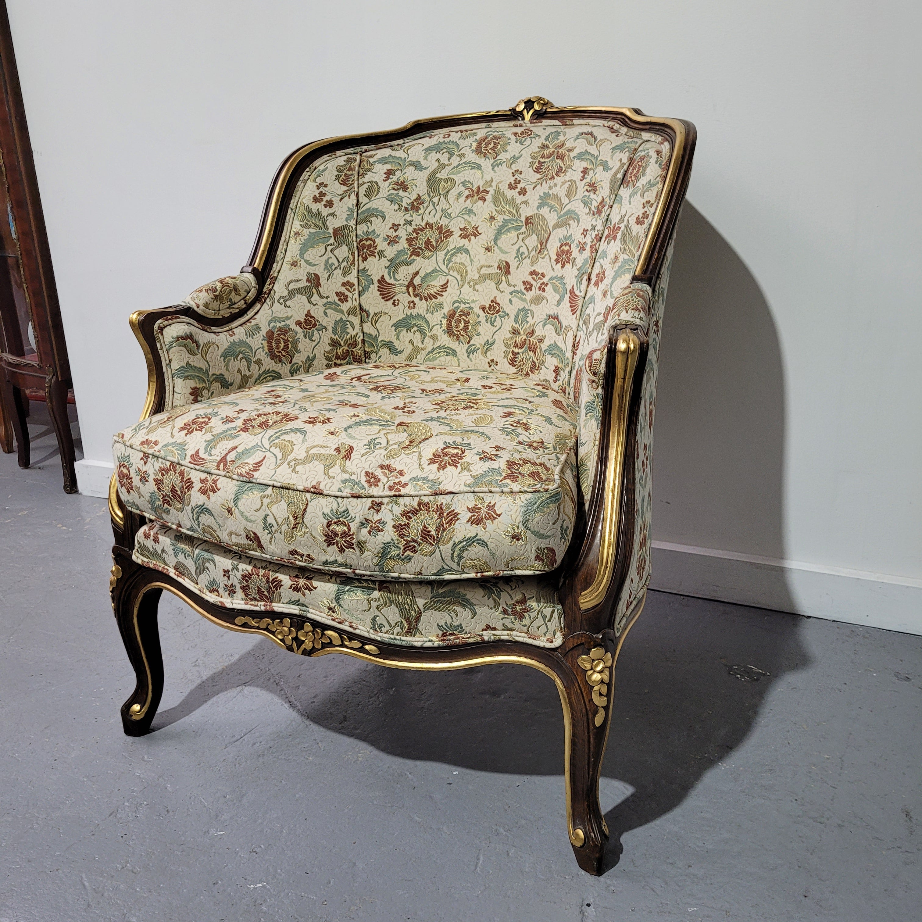 Vintage Louis XV Style Upholstered Armchair | Antique & Vintage | Moonee Ponds Antiques | Australia Wide Delivery