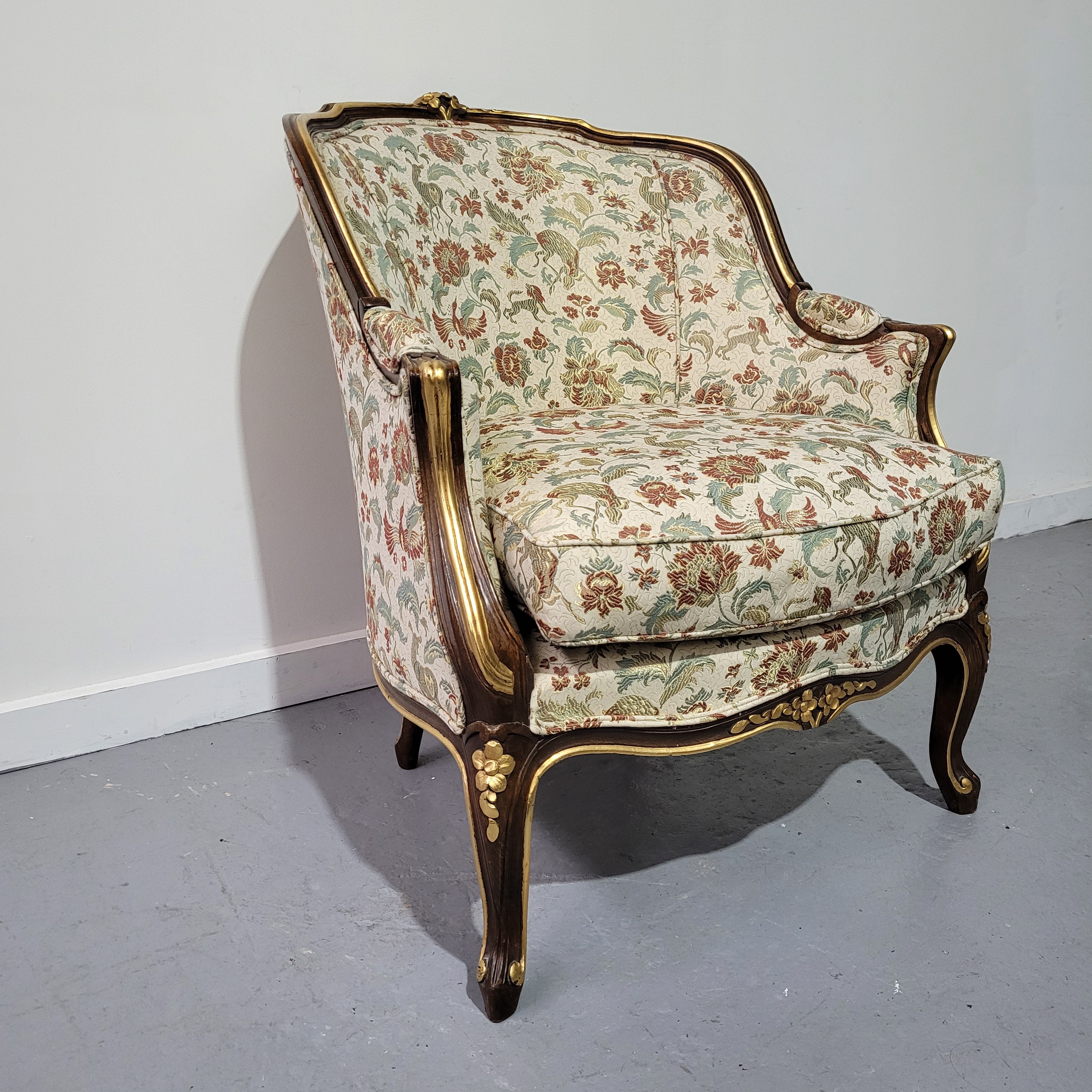 Vintage Louis XV Style Upholstered Armchair | Antique & Vintage | Moonee Ponds Antiques | Australia Wide Delivery