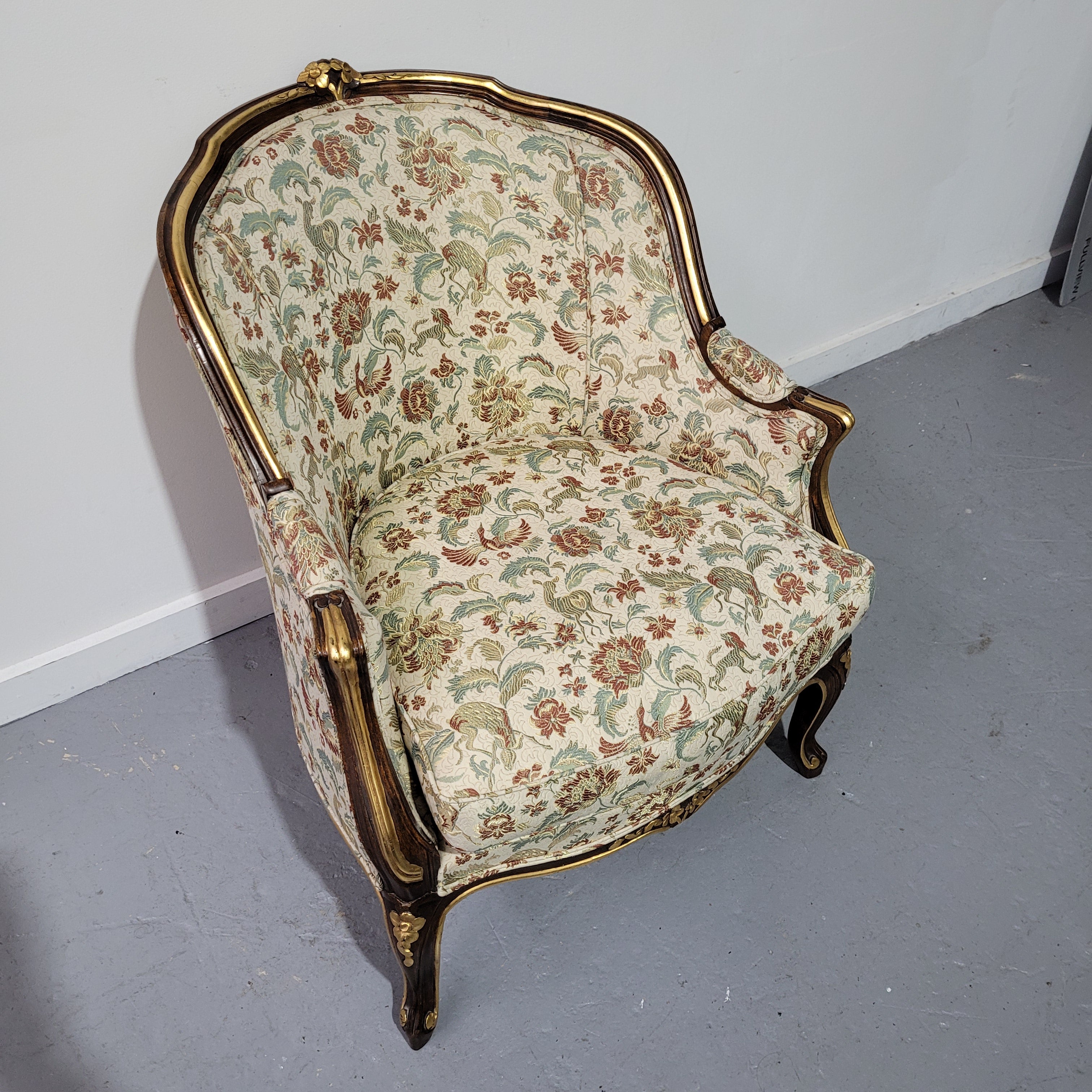 Vintage Louis XV Style Upholstered Armchair | Antique & Vintage | Moonee Ponds Antiques | Australia Wide Delivery