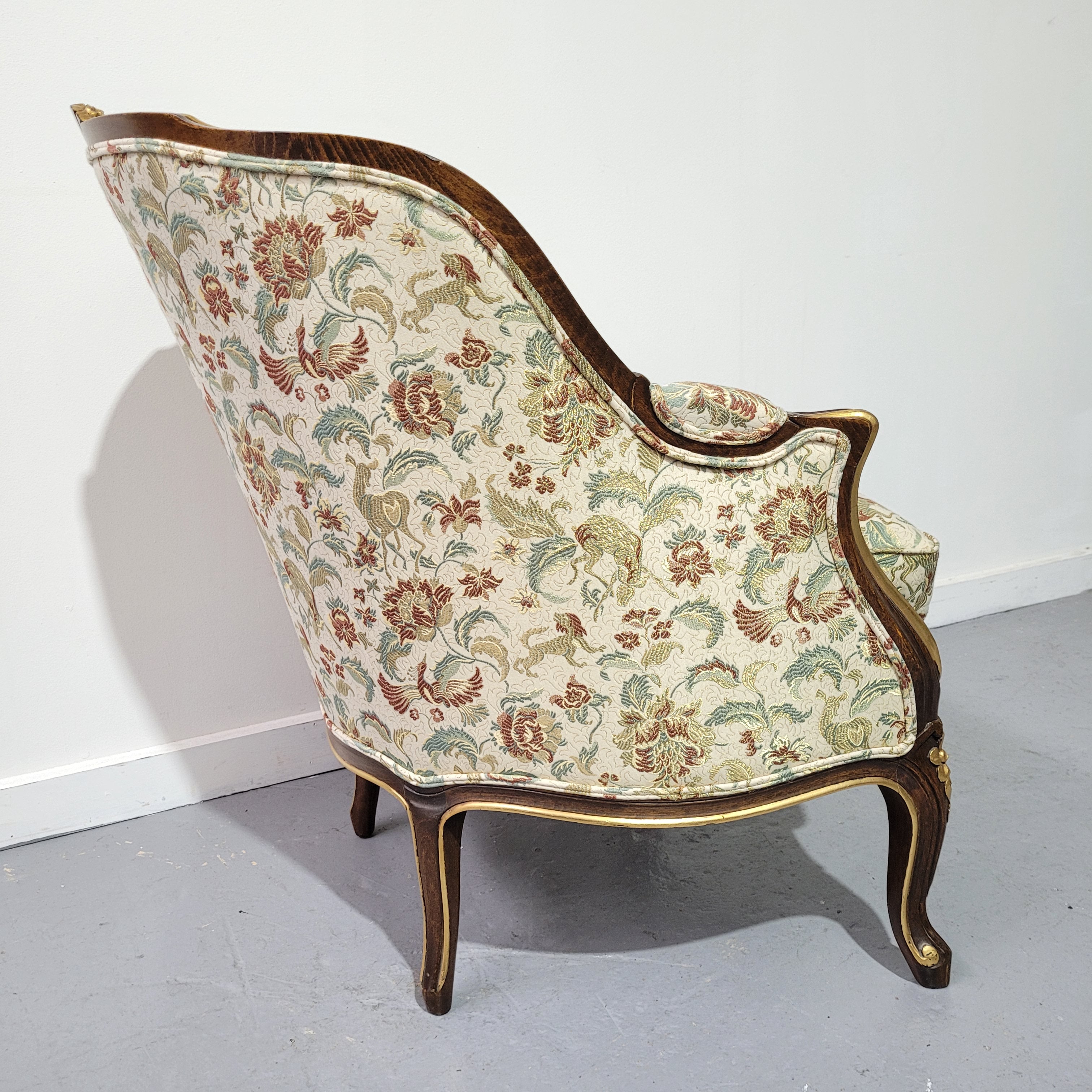 Vintage Louis XV Style Upholstered Armchair | Antique & Vintage | Moonee Ponds Antiques | Australia Wide Delivery