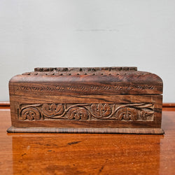 Antique Hand Carved Teak Trinket Box | Antique & Vintage | Moonee Ponds Antiques | Australia Wide Delivery