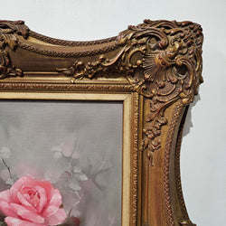 Stunning Oil On Canvas Still Life of Pink Roses | Antique & Vintage | Moonee Ponds Antiques | Australia Wide Delivery