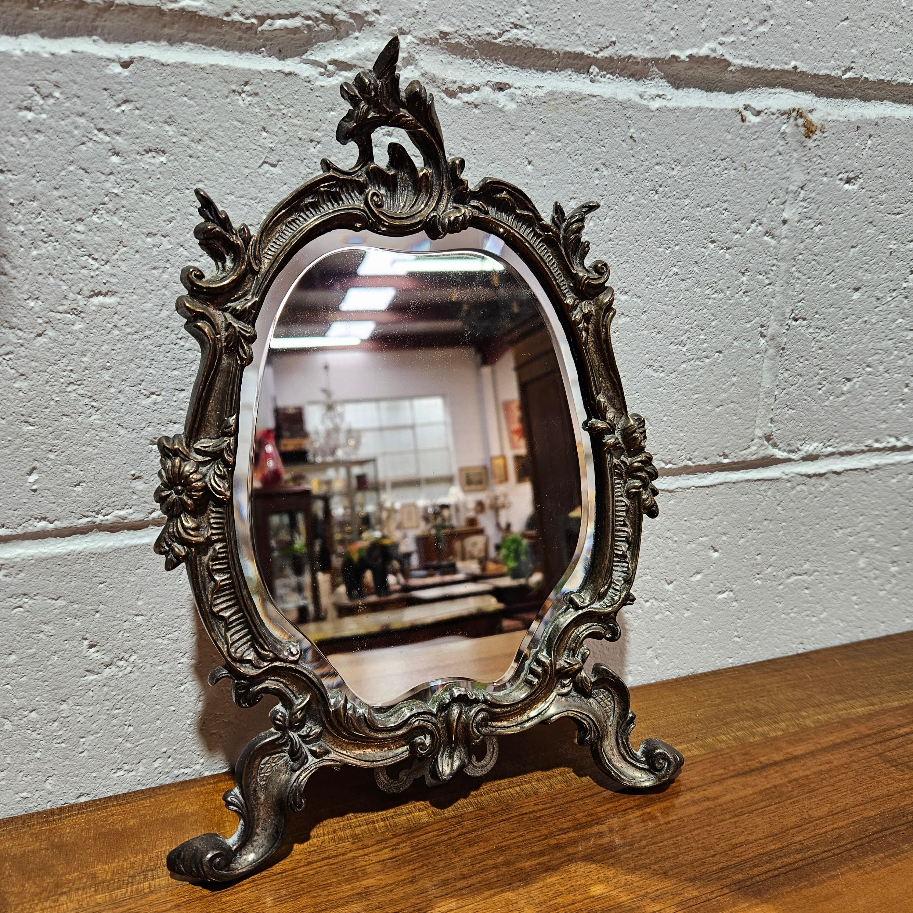 Antique Silver Plated Dressing Table Mirror | Antique & Vintage | Moonee Ponds Antiques | Australia Wide