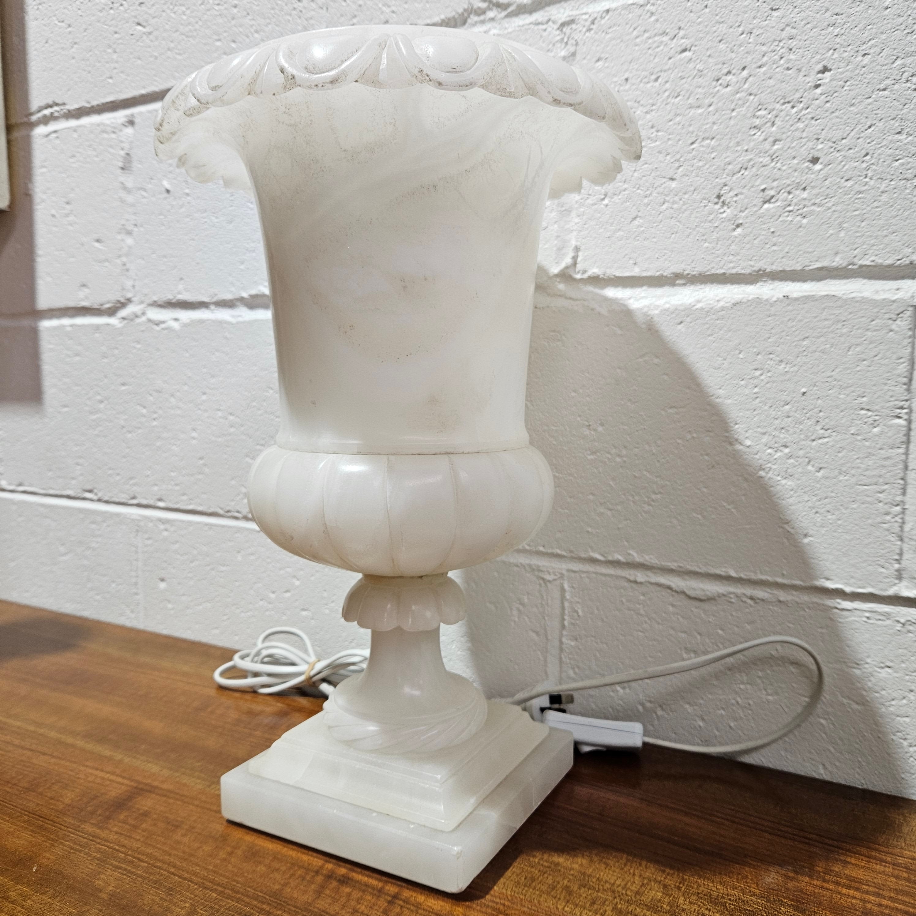 Elegant French Alabaster Urn Lamp | Antique & Vintage | Moonee Ponds Antiques | Australia Wide Delivery