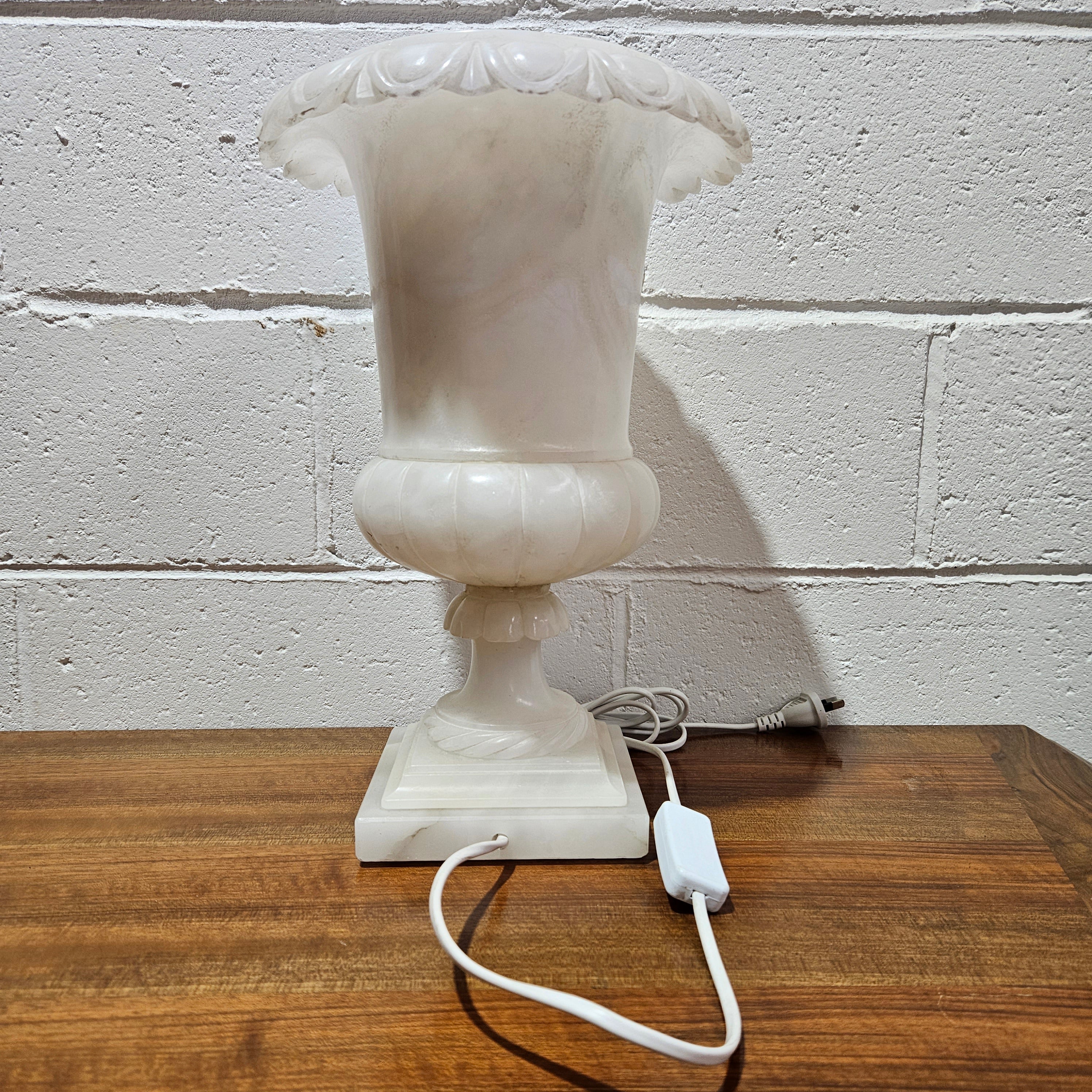 Elegant French Alabaster Urn Lamp | Antique & Vintage | Moonee Ponds Antiques | Australia Wide Delivery