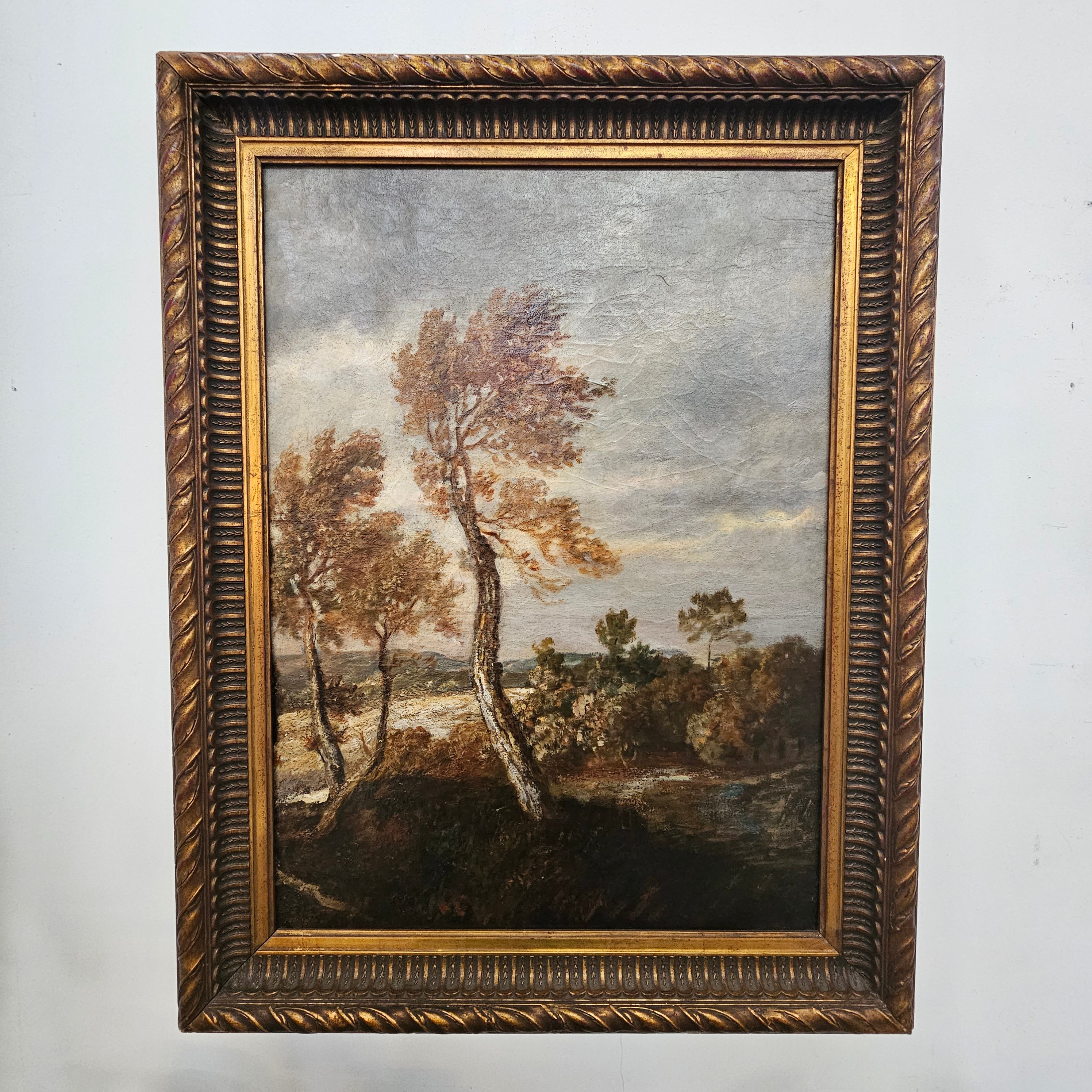18th Century Oil on Canvas French/Italian School of Autumnal Landscape