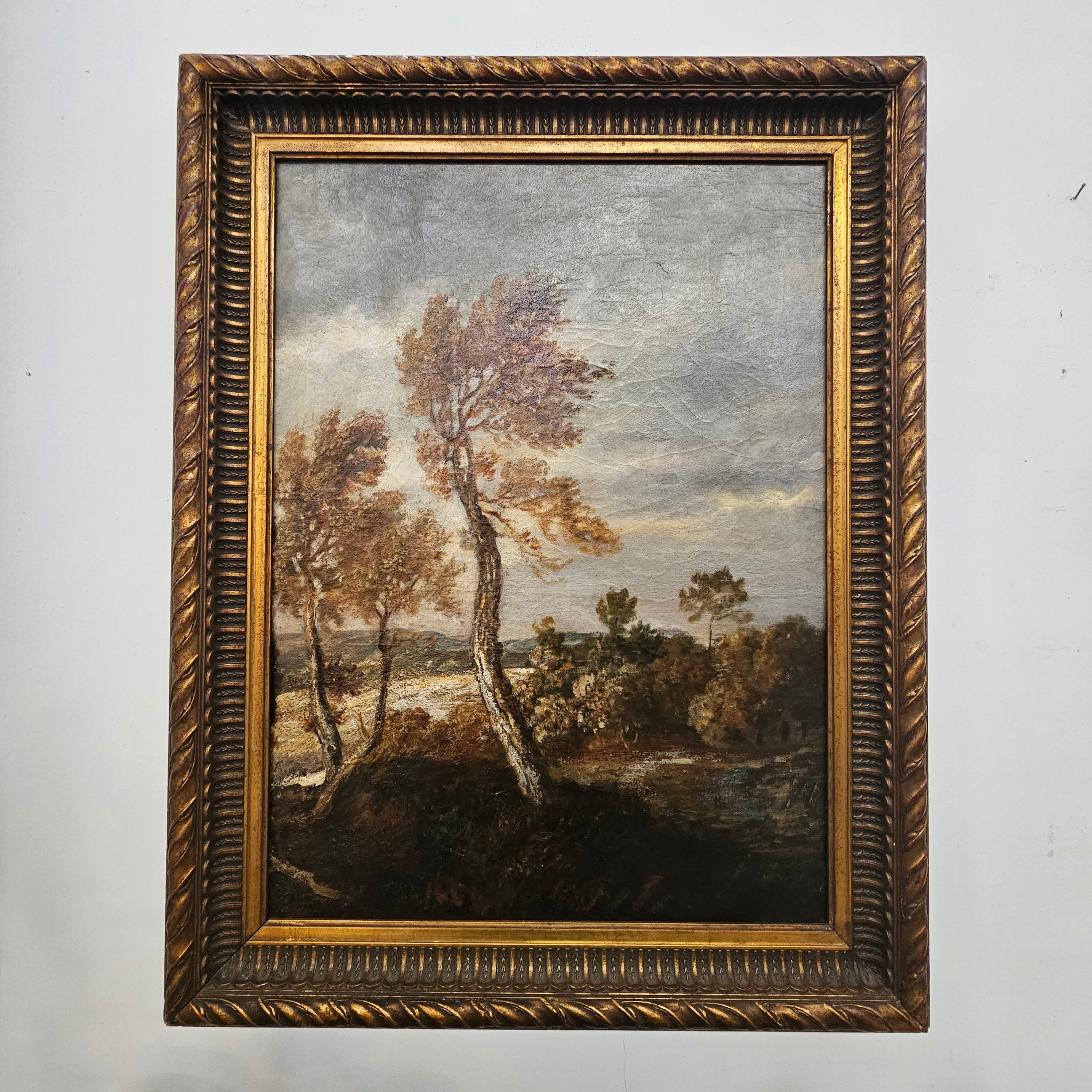 18th Century Oil on Canvas French/Italian School of Autumnal Landscape