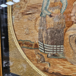 Georgian Framed Silk Needlepoint Tapestry | Antique & Vintage | Moonee Ponds Antiques | Australia Wide Delivery