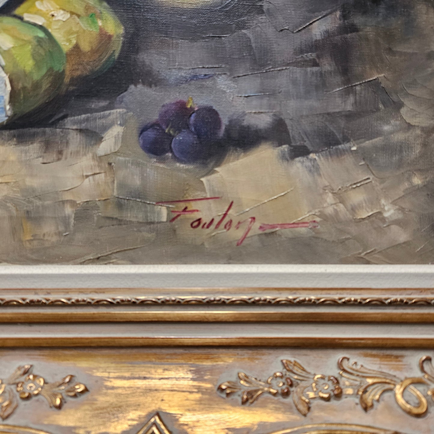 Stunning signed oil on canvas still life of a kitchen scene. Sourced from France and in good original detailed condition. 