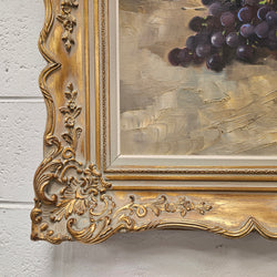 Signed Oil on Canvas Still Life Kitchen Scene In Gilt Frame | Antique & Vintage | Moonee Ponds Antiques | Australia Wide Delivery