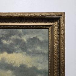 Stunning French Oil on Board of Rough Ocean Scene in Gilt Frame | Antique & Vintage | Moonee Ponds Antiques | Australia Wide Delivery