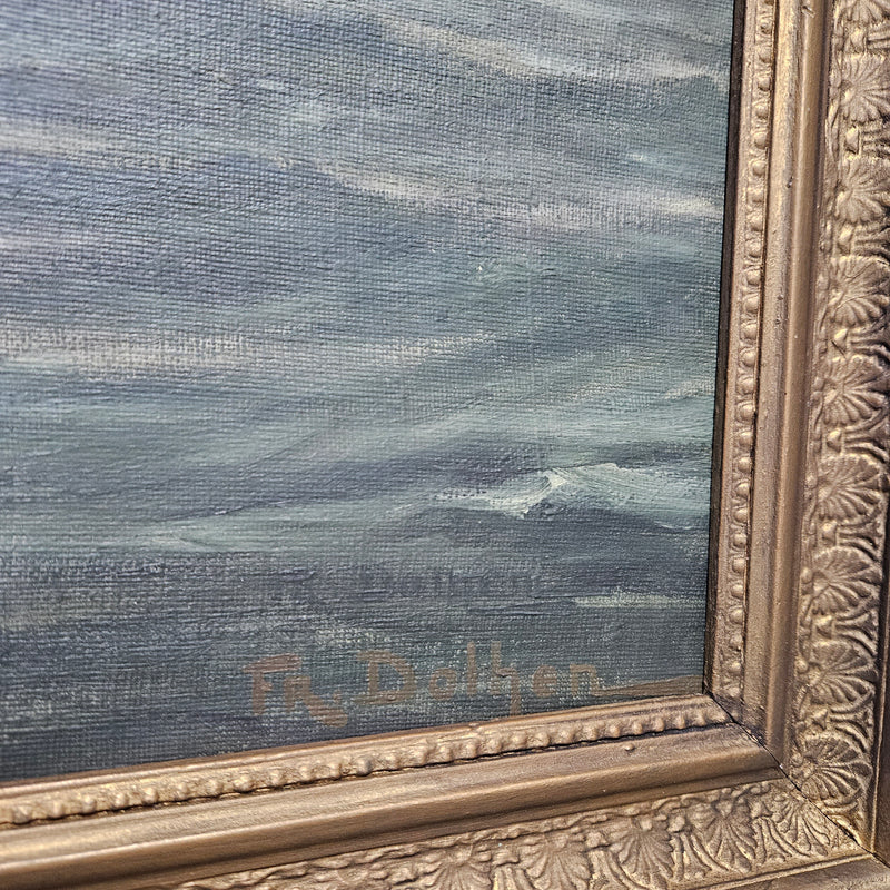 Stunning signed oil on board painting of a rough ocean scene, the painting has a gilt frame and is in great original condition. Please see photos as they form part of the description. 