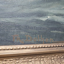 Stunning French Oil on Board of Rough Ocean Scene in Gilt Frame | Antique & Vintage | Moonee Ponds Antiques | Australia Wide Delivery