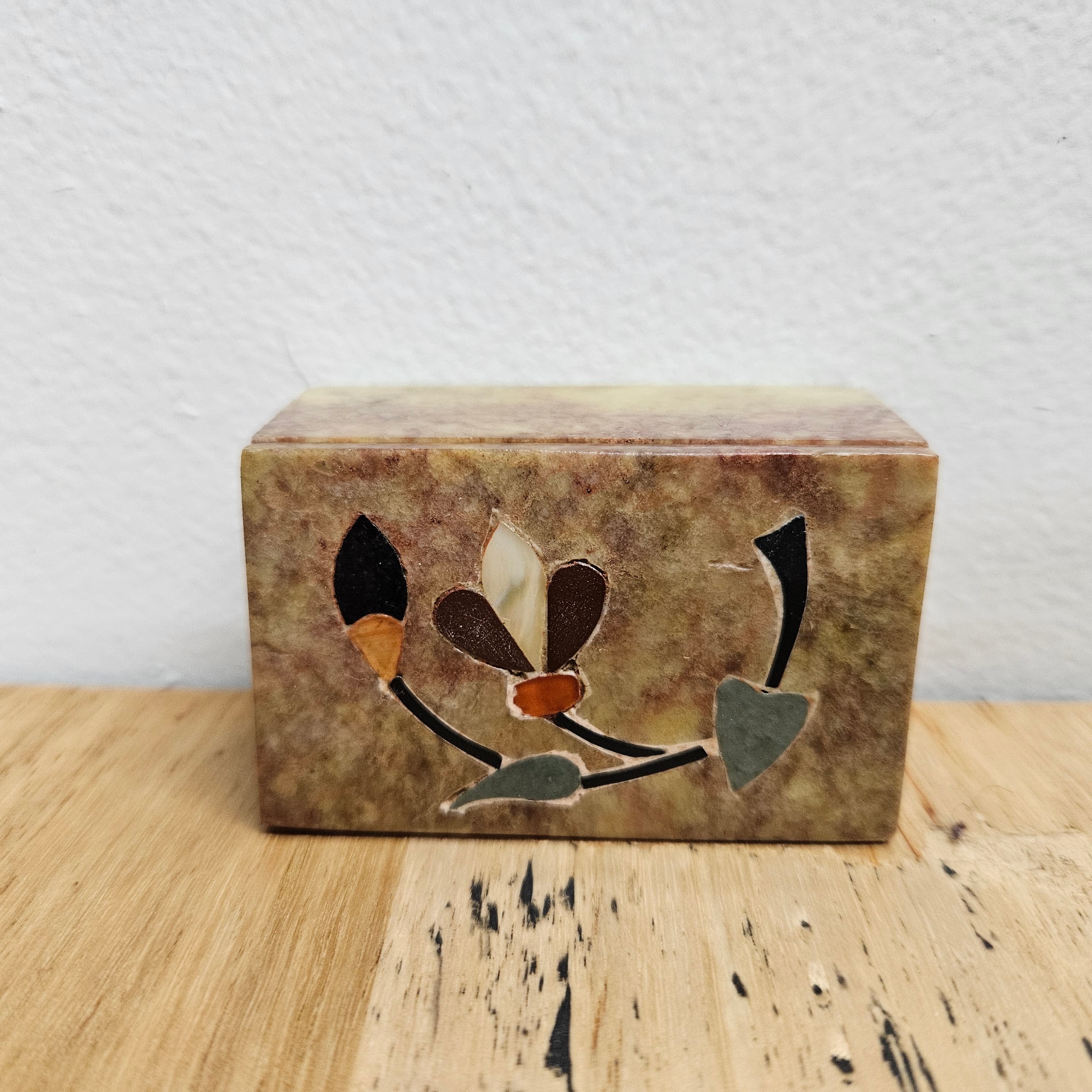 Vintage Inlaid Marble Trinket Box | Antique & Vintage | Moonee Ponds Antiques | Australia Wide Delivery